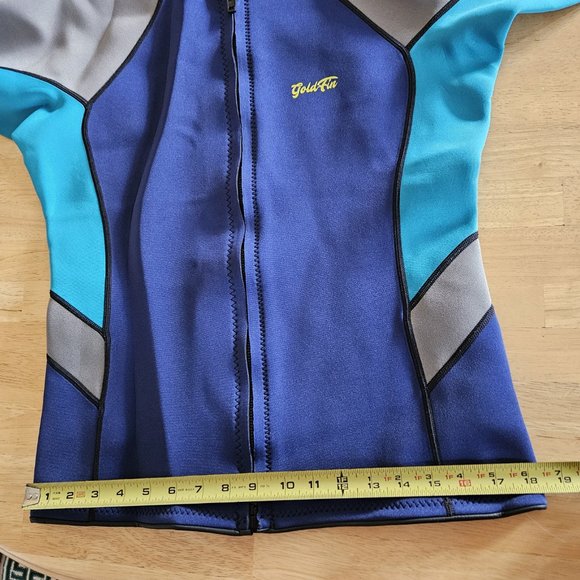 GoldFin Women's Wetsuit Top Jacket Neoprene Front Zip Purple -XXXL - Picture 9 of 10